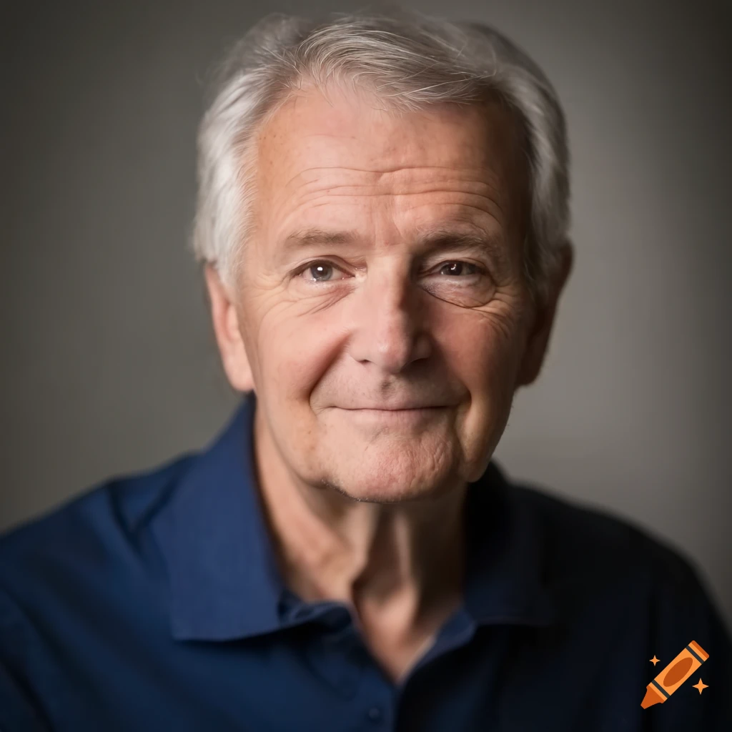 Portrait Of A Serious Elderly Man With Blue Eyes On Craiyon