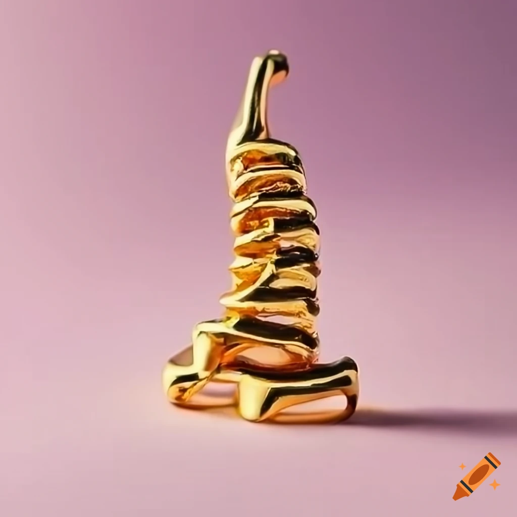 gold ring inspired by the Leaning Tower