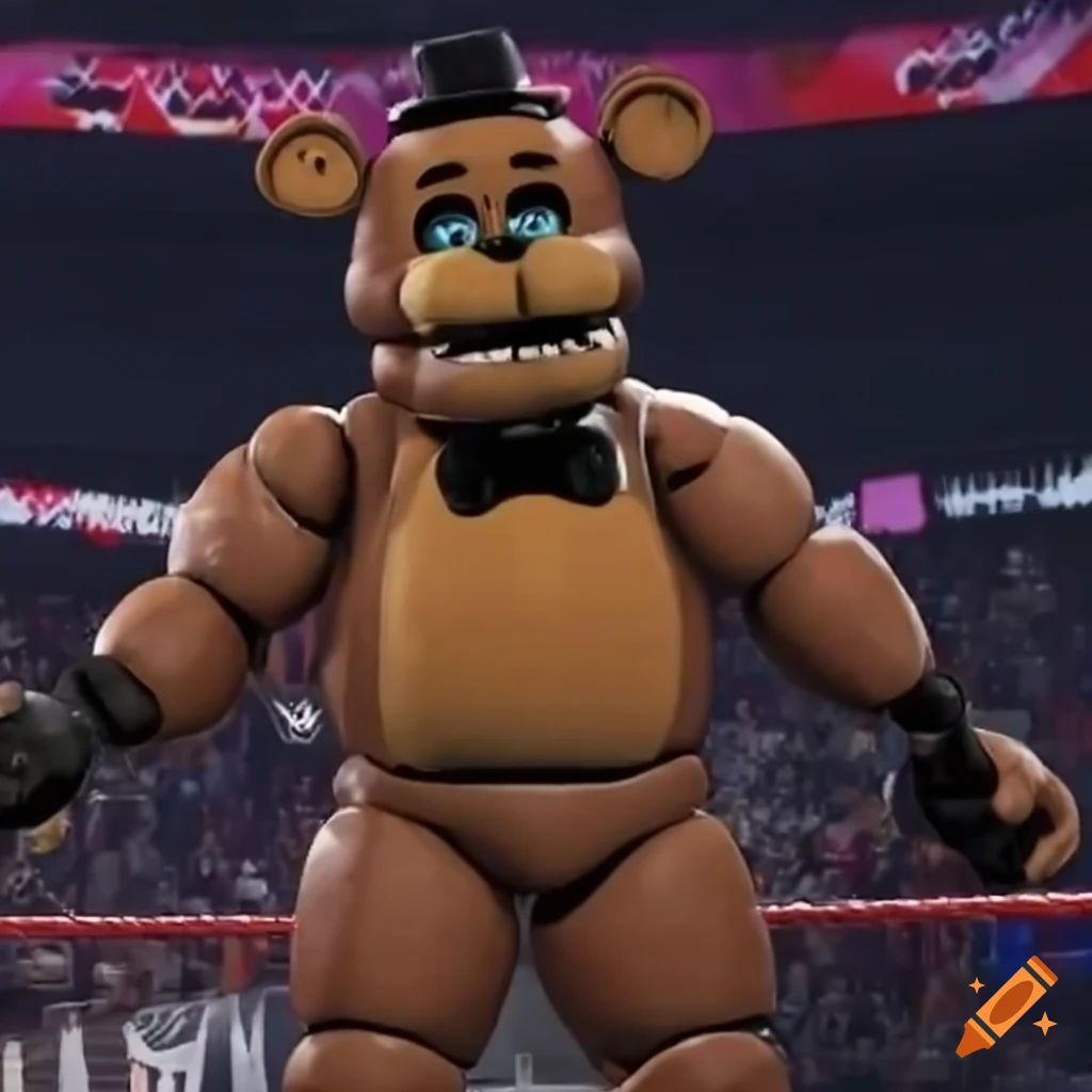 Markiplier fighting freddy fazbear in an mma match on Craiyon