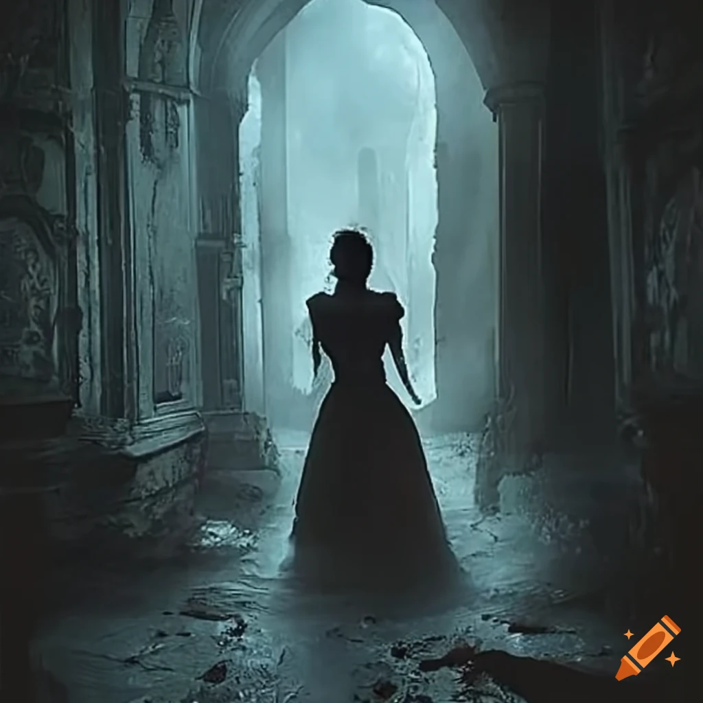 haunting image of a dusty mirror with supernatural reflections