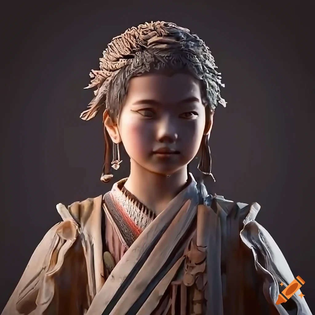 Sculpture inspired by ghost of tsushima game