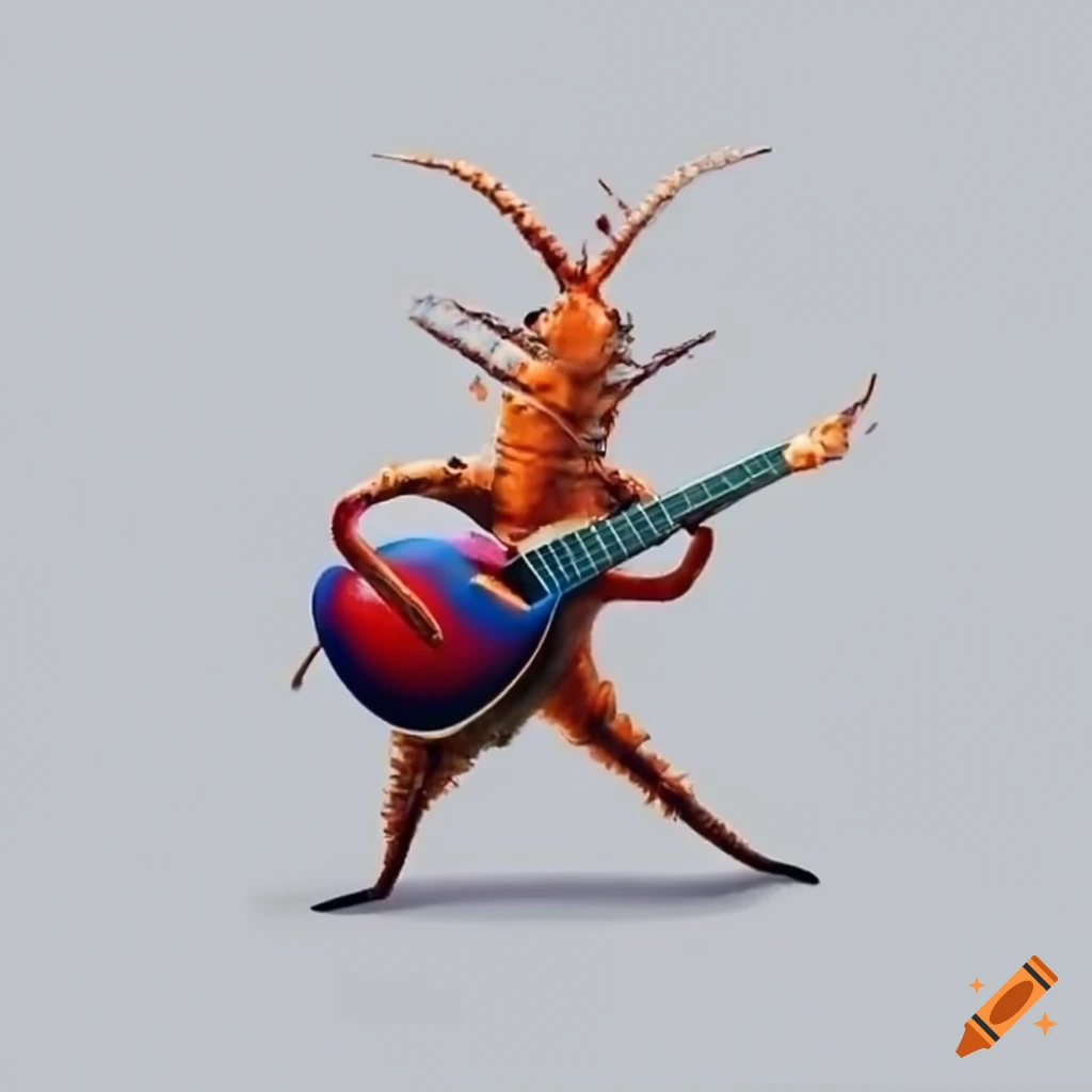 Tuna fish playing a lobstershaped guitar on Craiyon