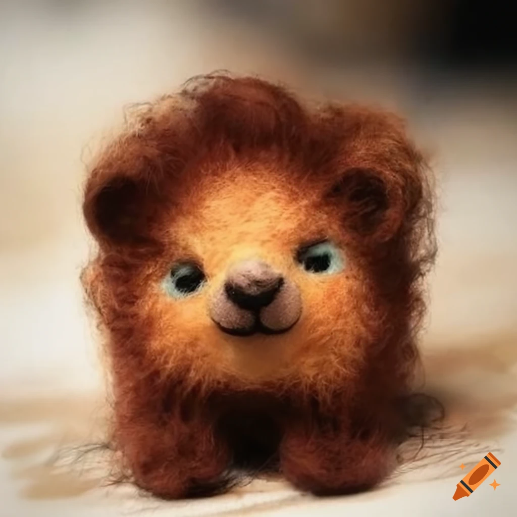 fuzzy felted wool creatures