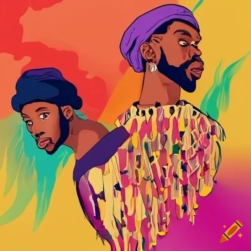 Colorful illustration of wu tang clan by loish on Craiyon