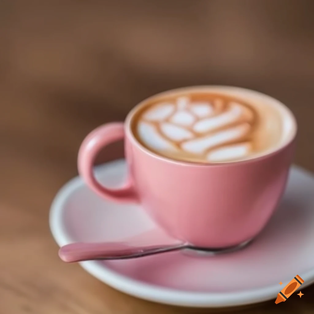 pink coffee with the name Cantinho do joão on the mug