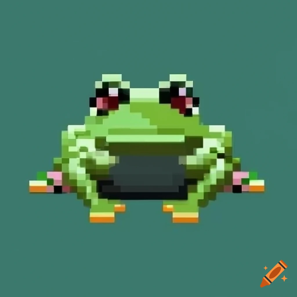 Pixilart - Minecraft Frog Face by Juniati