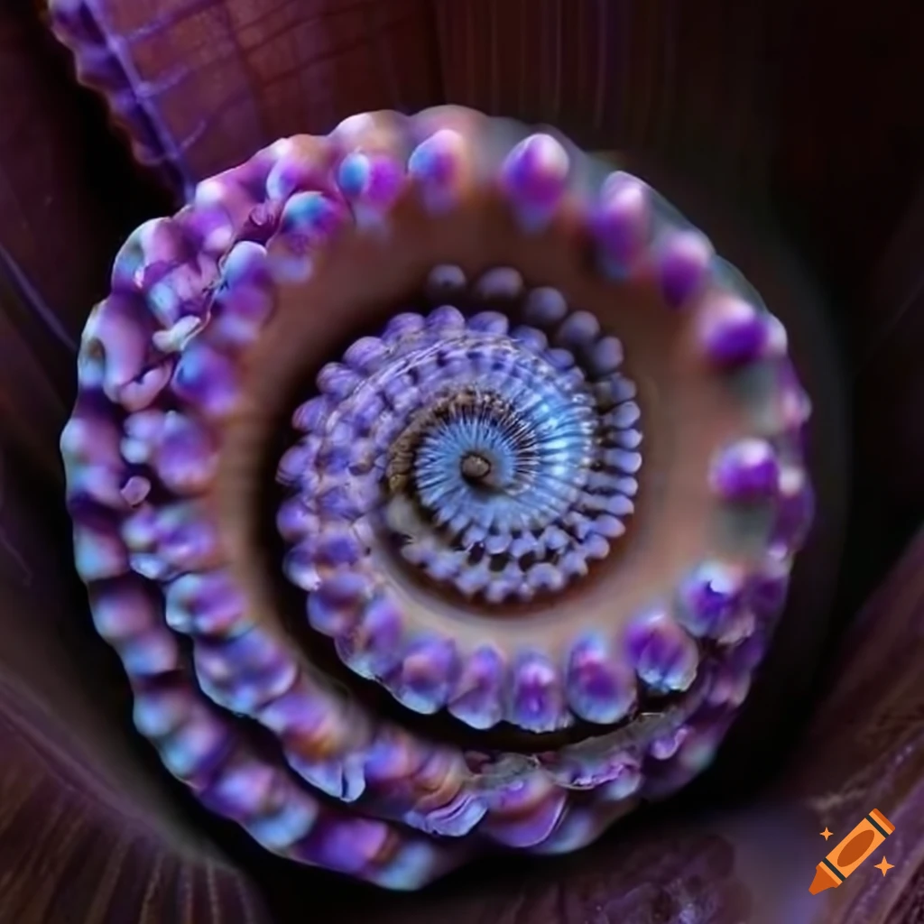 realistic high resolution giant nacreous floral shell