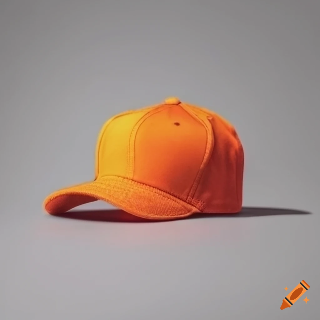 Side view of an orange trucker hat on Craiyon