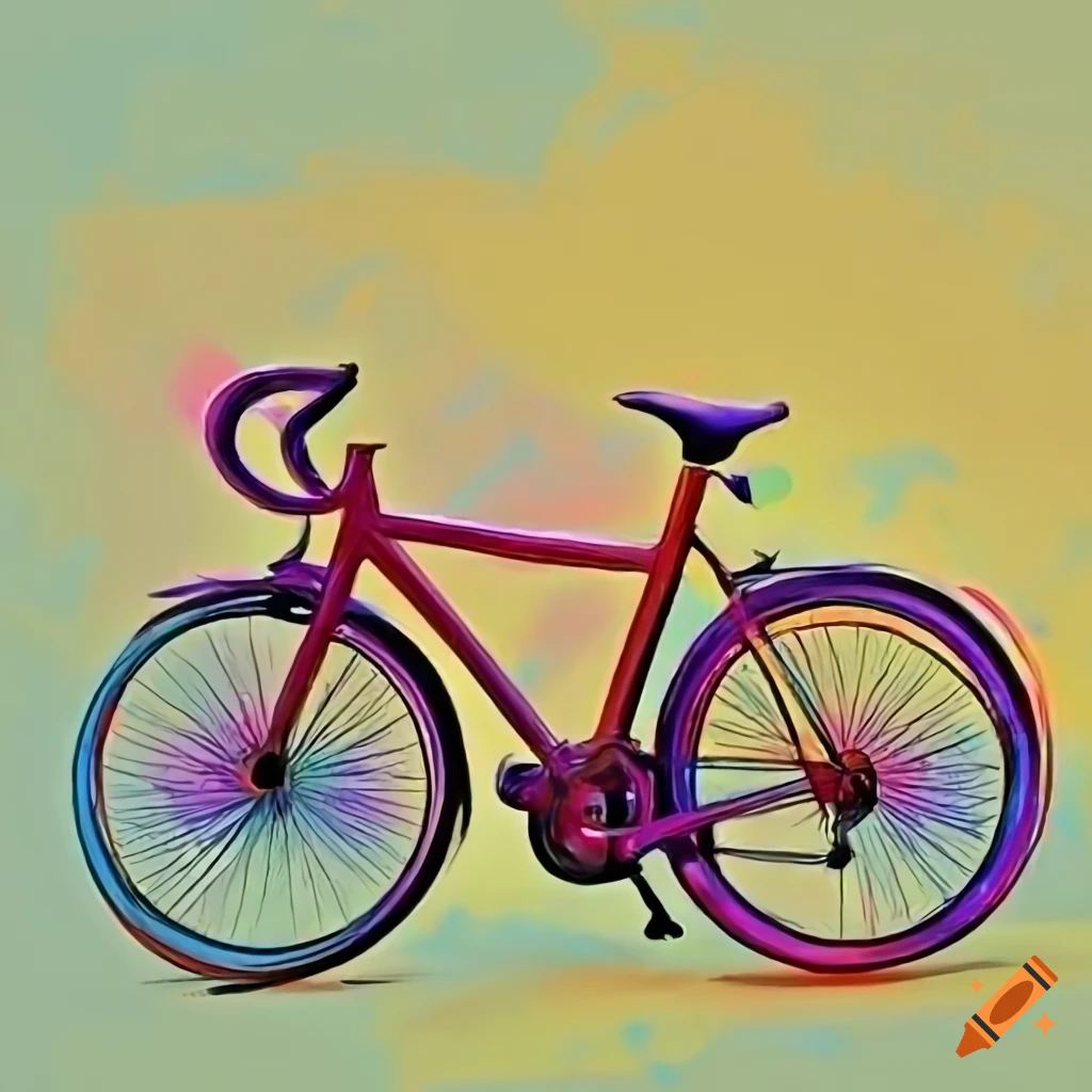 Sketch of a realistic bicycle on Craiyon