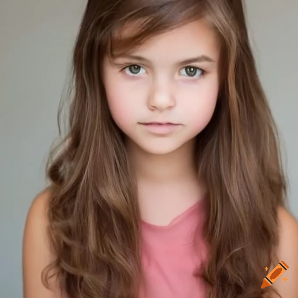 Portrait Of A 14 year old Child With Brown Hair On Craiyon