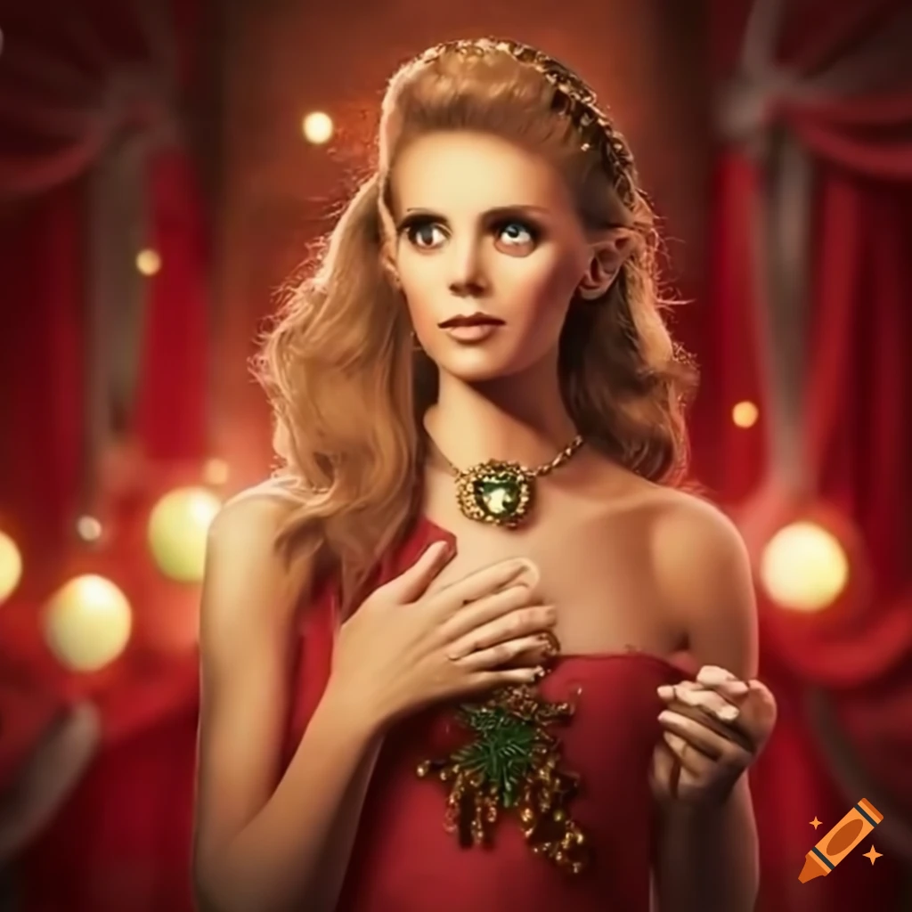 Elegant christmas jewelry ad