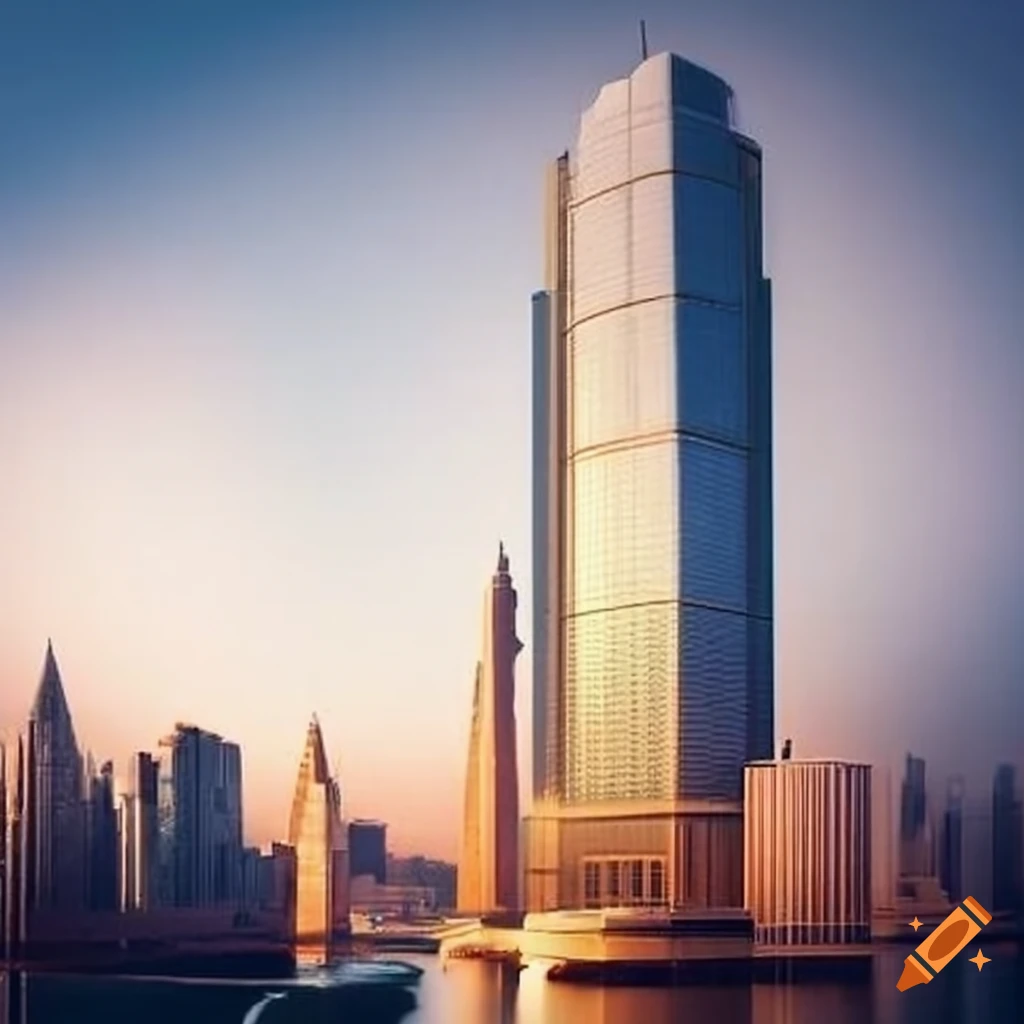 skyscraper of a luxurious hotel