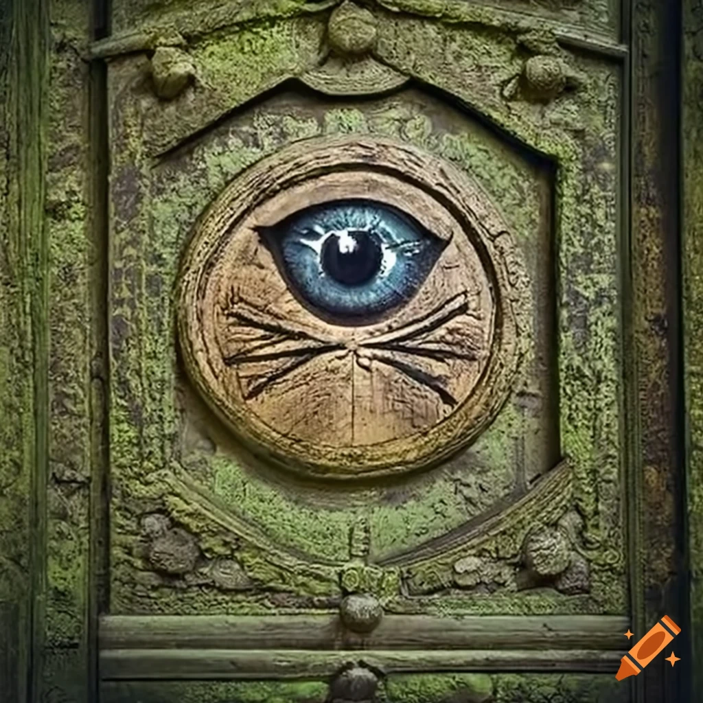 Engraved ancient doors with the allseeing eye on Craiyon