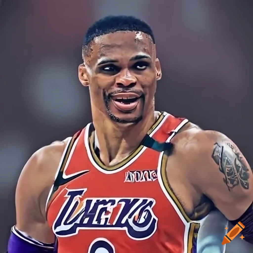 Russell westbrook dunking on lebron james on Craiyon