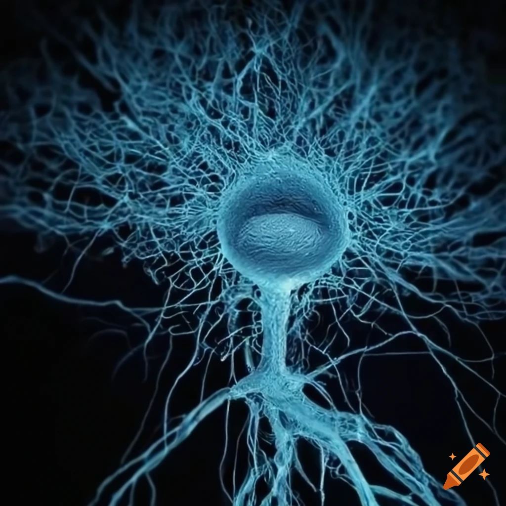close-up of interconnected neurons