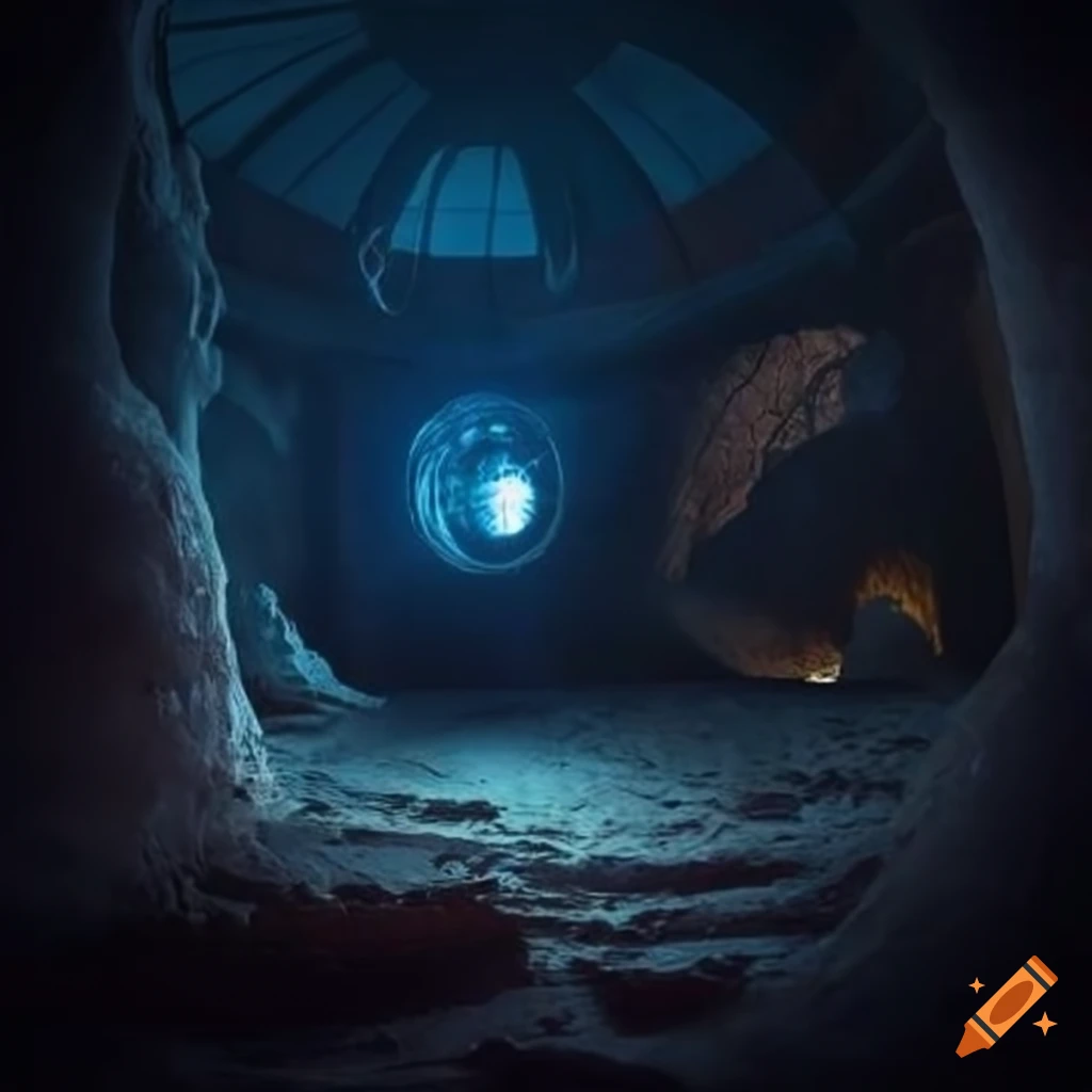 dark cave in a dome