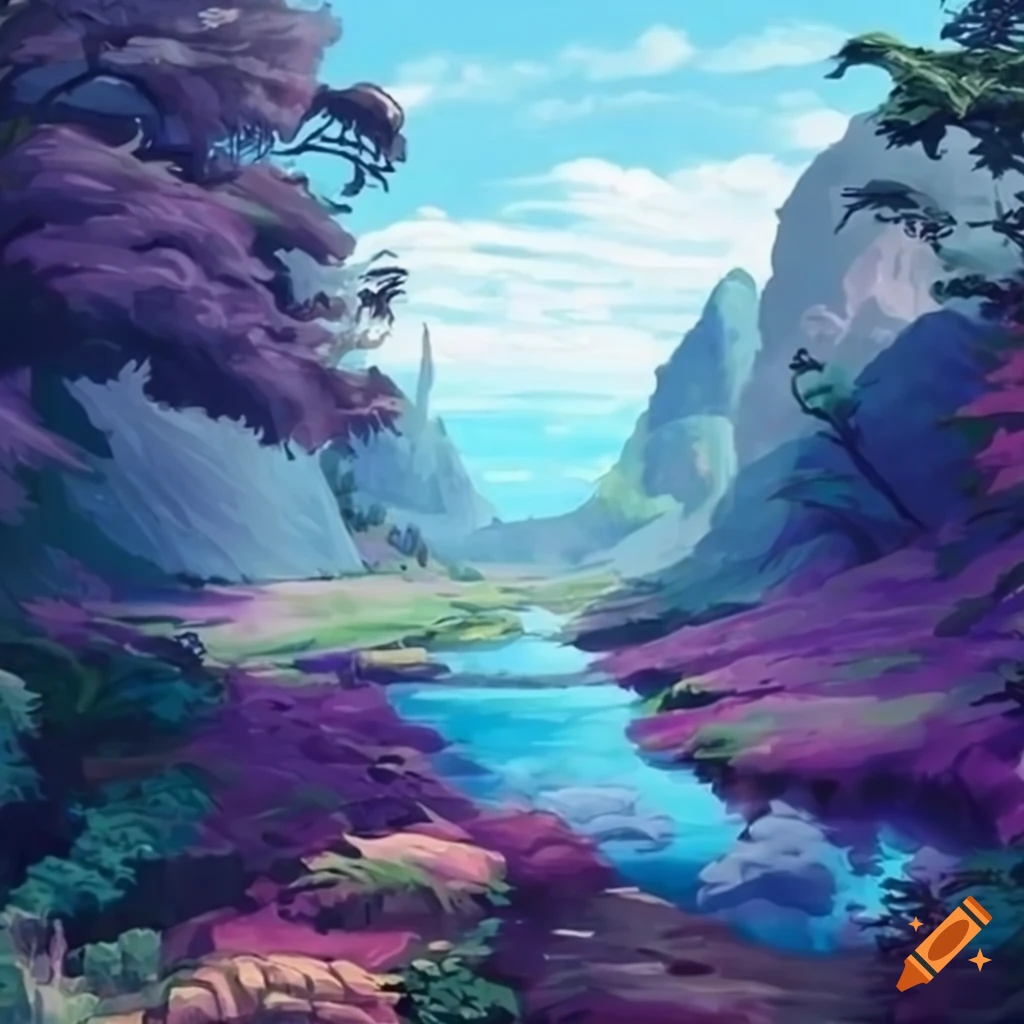 Ghibli landscape art