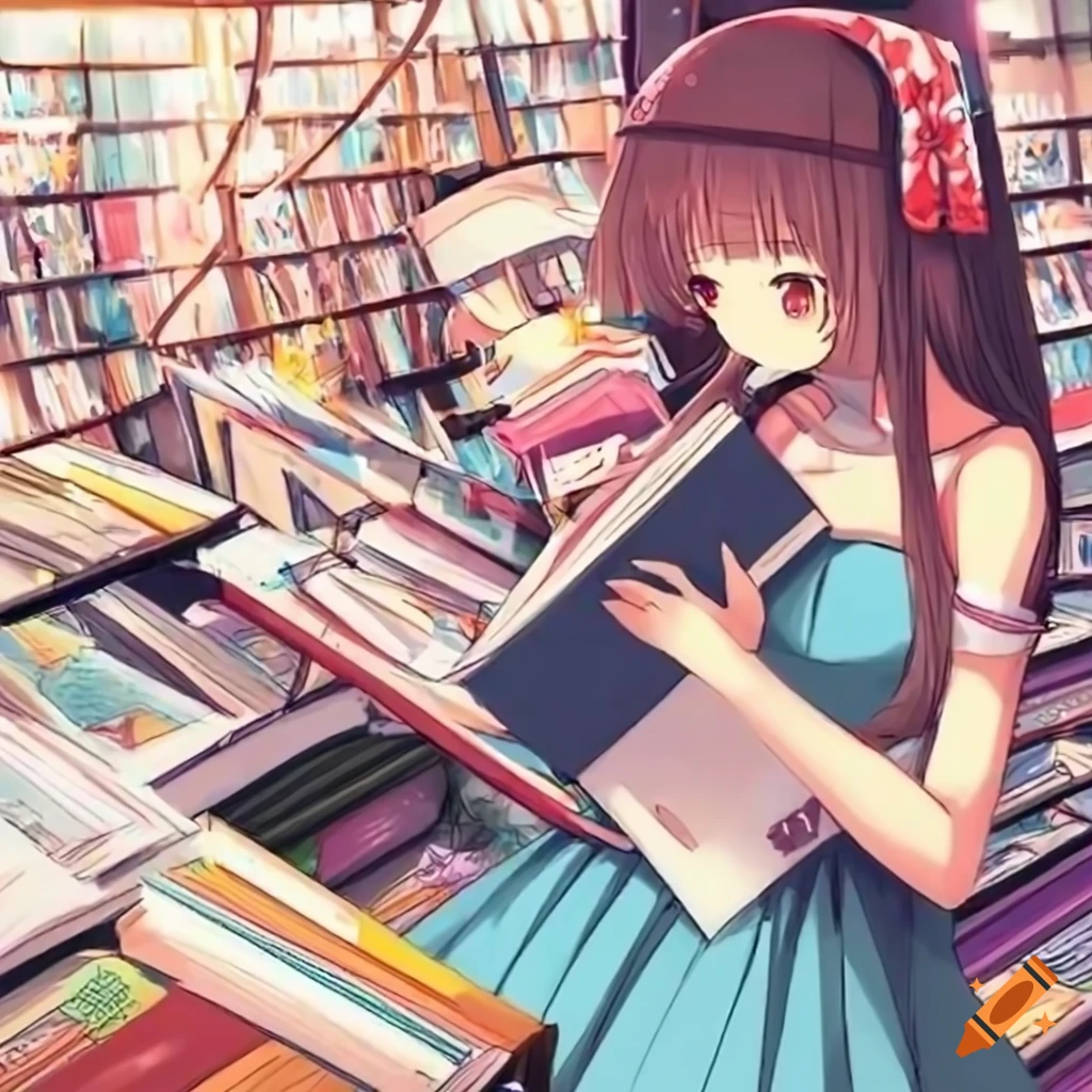 Anime school girl, reading a book, brown hair, Anime, HD wallpaper | Peakpx