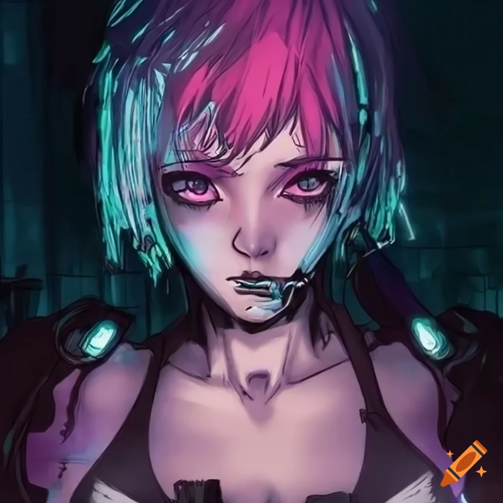Cyberpunk Anime Manga Character From The 90 s On Craiyon