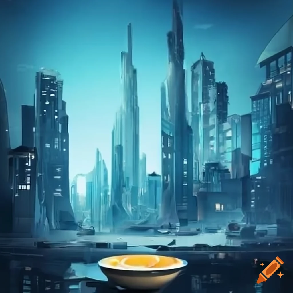 soup in a futuristic city