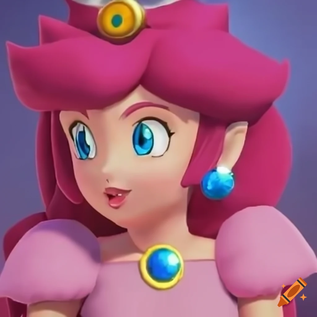 Princess Peach dancing in a pink ballgown