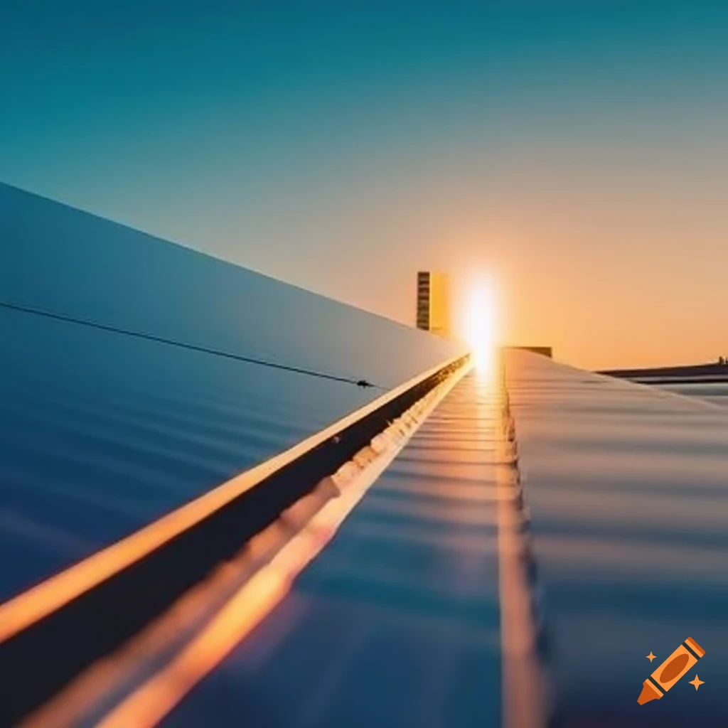 rooftop solar panels generating electricity