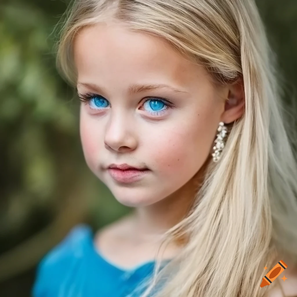 Realistic Portrait Of A Blonde Girl With Blue Eyes On Craiyon 6194