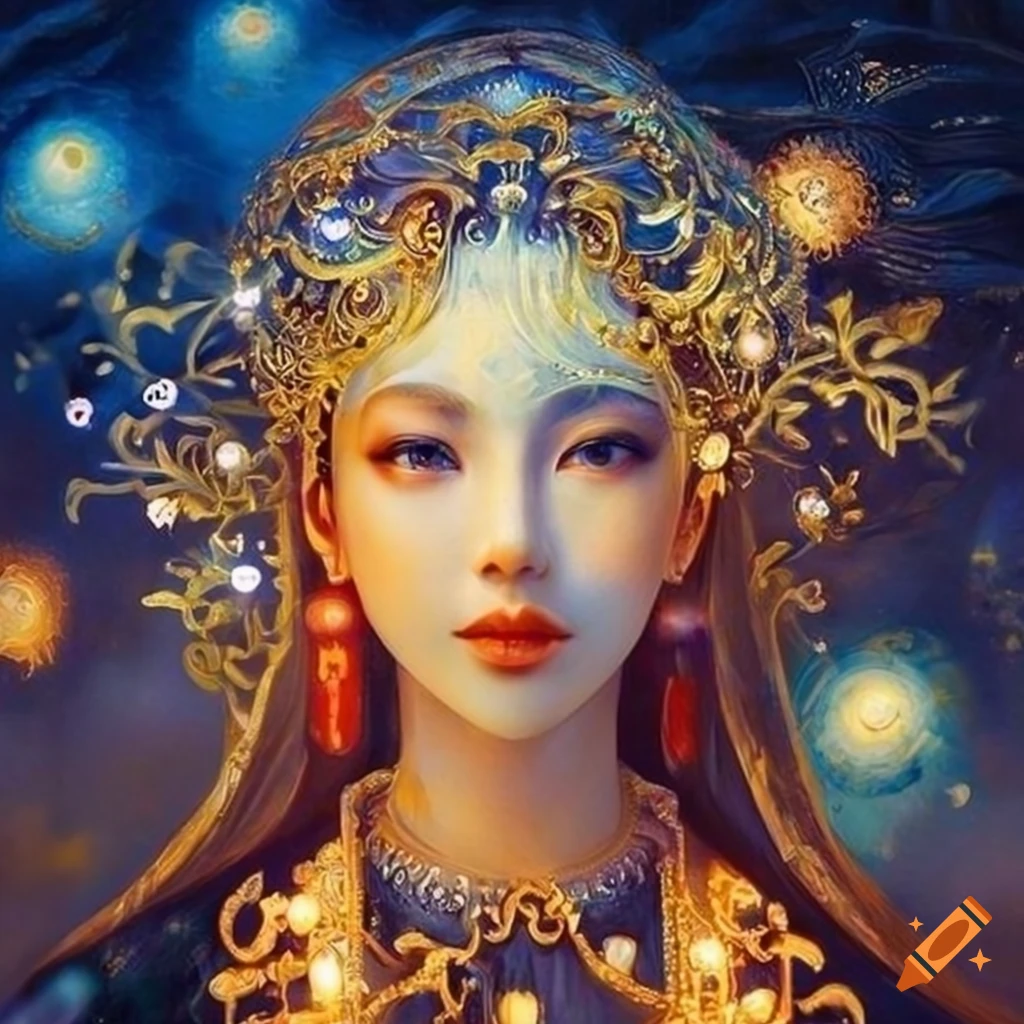 Illustration Of The Hierophant And The Empress In Feng Shui On Craiyon