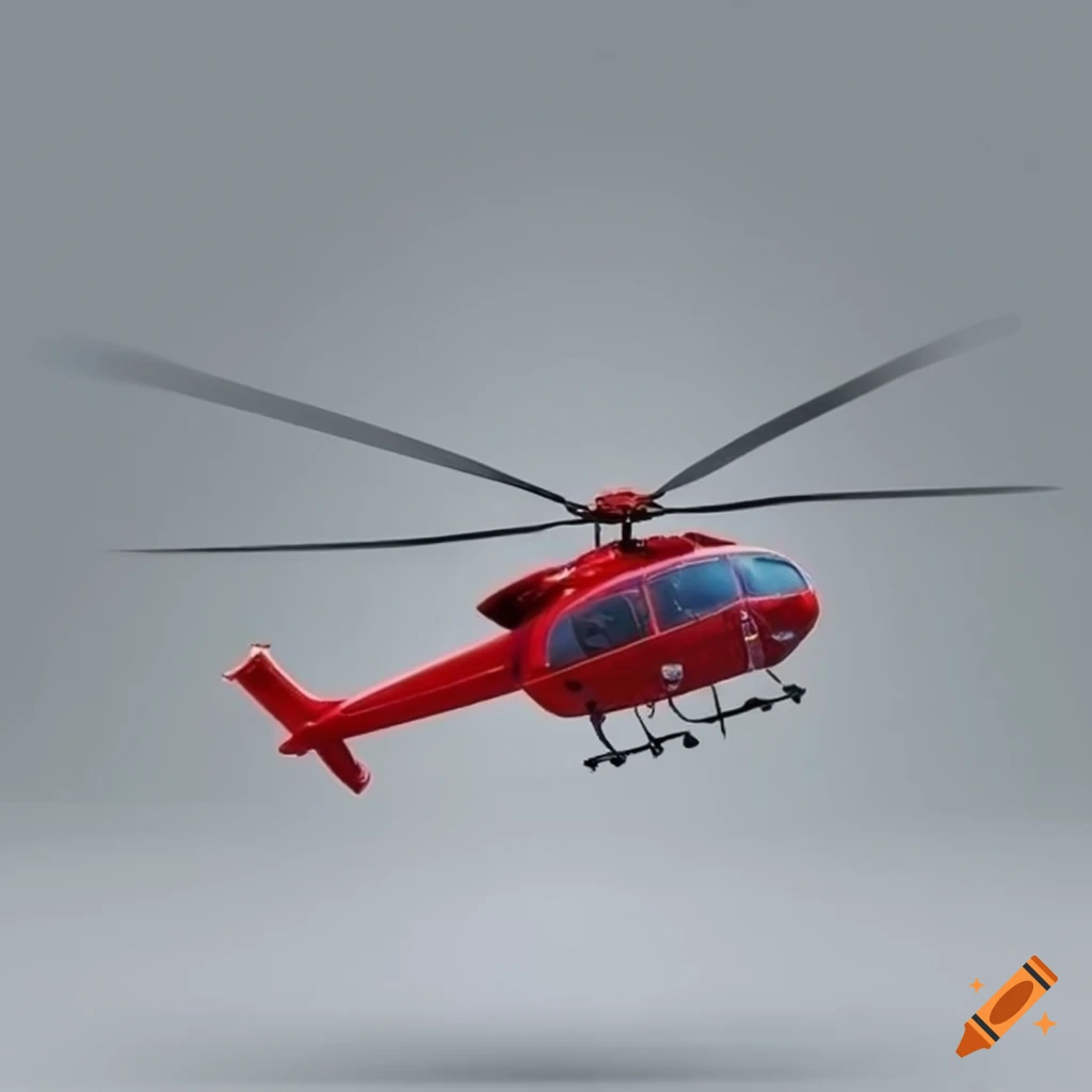 Helicopter against a blank white background