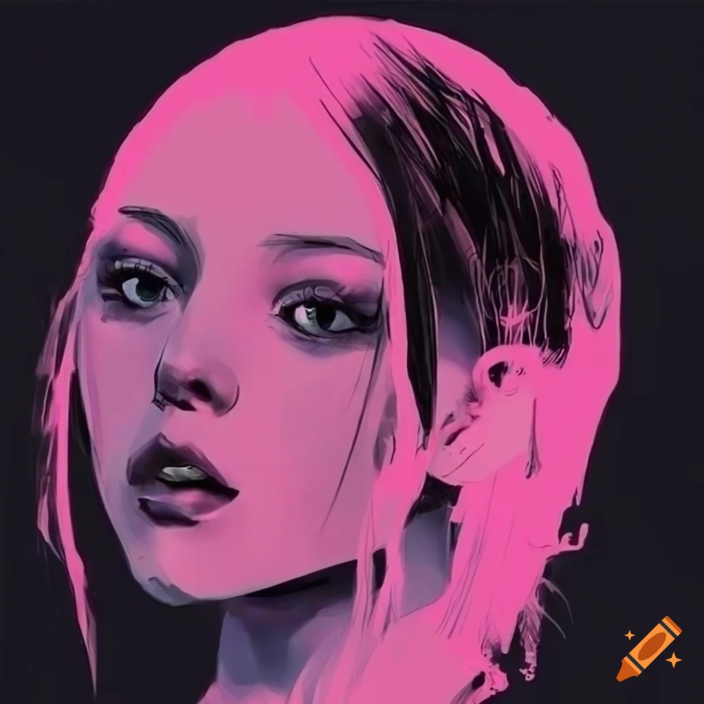 Sketch Of A Woman With A Shoegaze Vibe On Craiyon