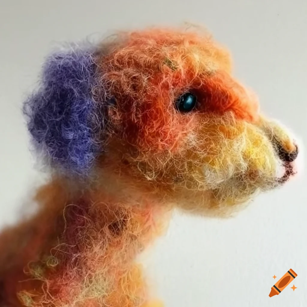 wool creatures made of felted wool