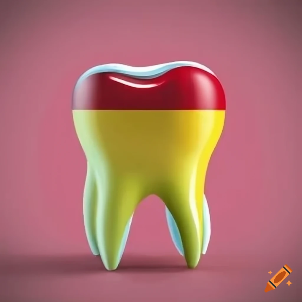 tooth with Spanish flag design