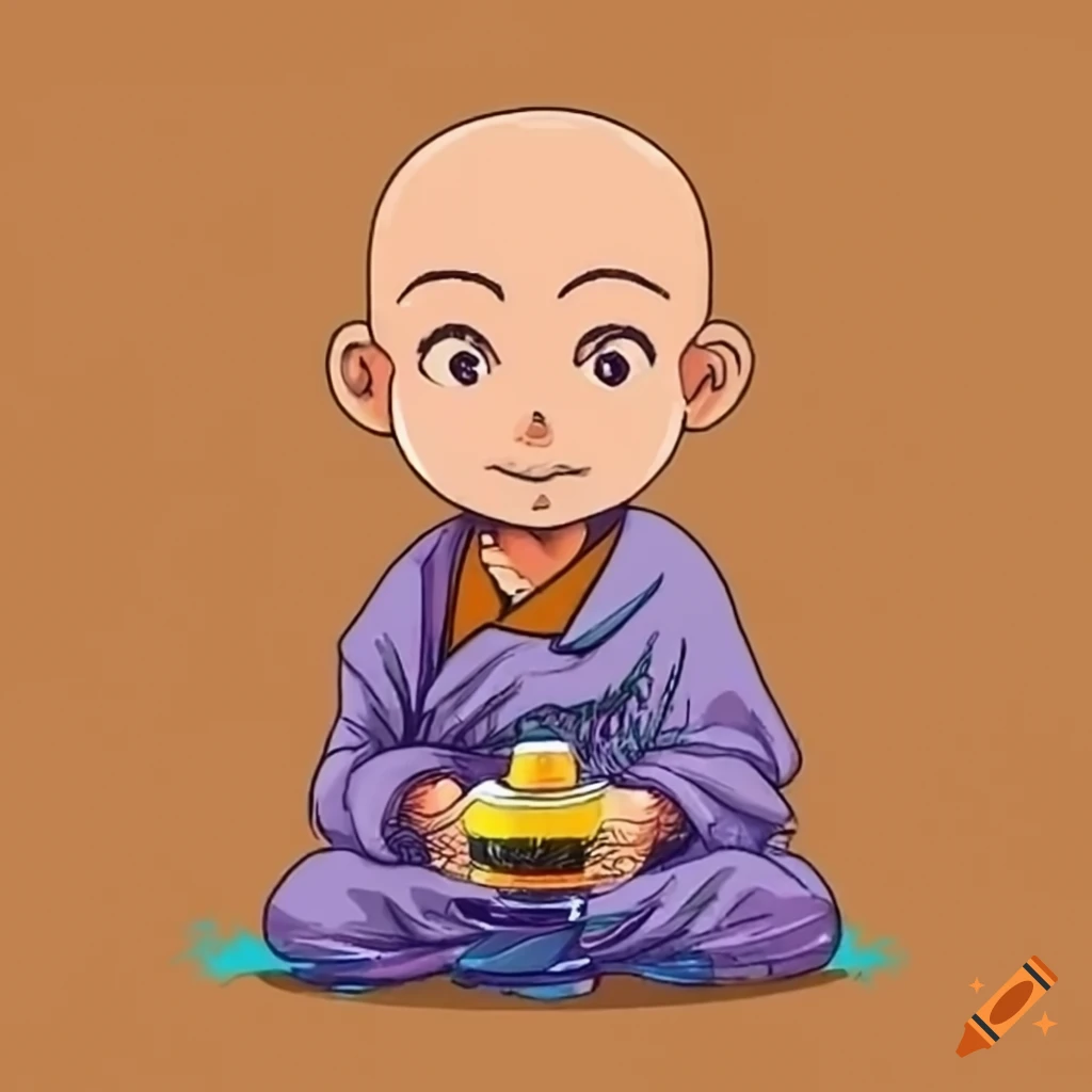 monk practicing aromatherapy