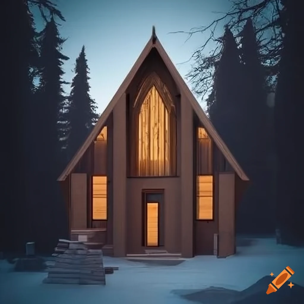 cathedral-inspired cabin architecture
