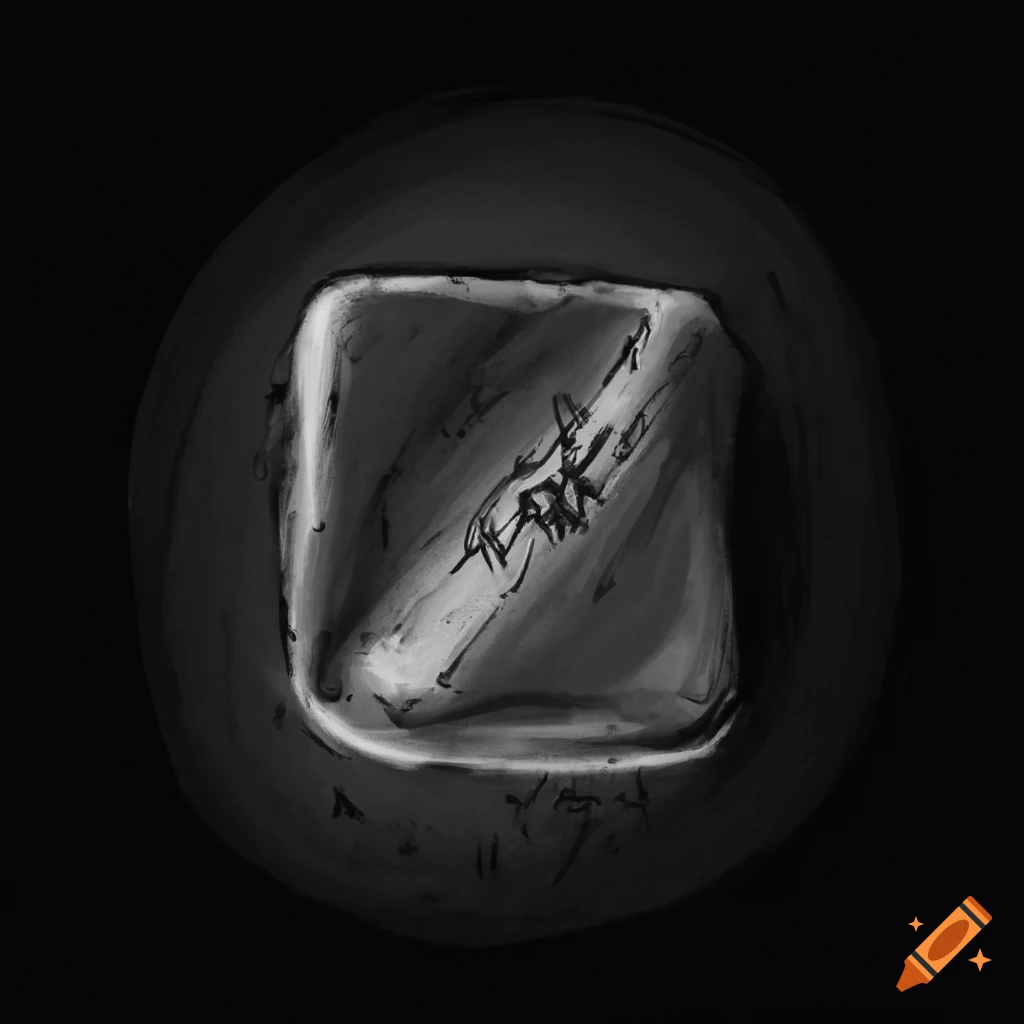 Charcoal sketch of a small silver bar on Craiyon