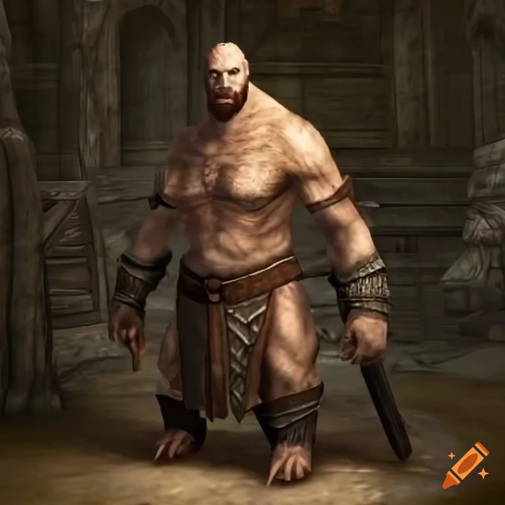 detailed illustration of a giant barbarian