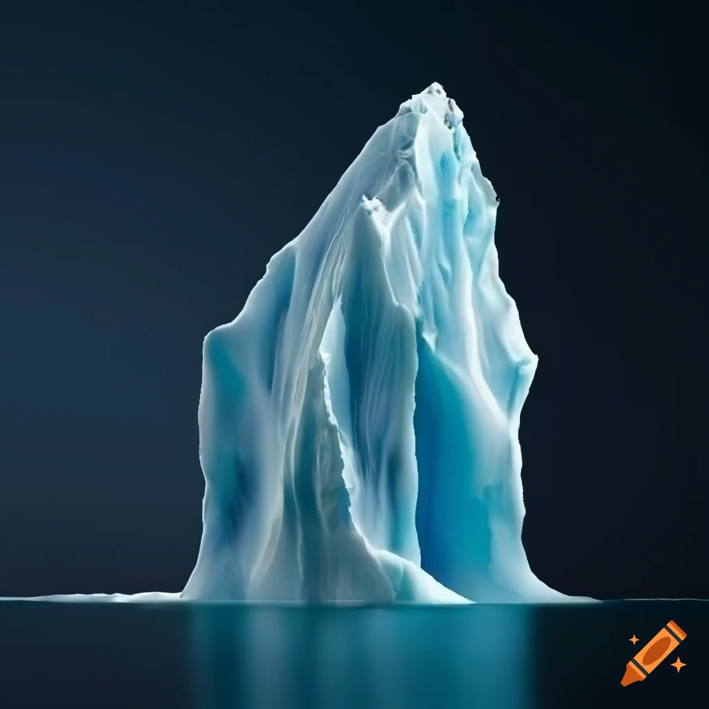vivid colored realistic iceberg