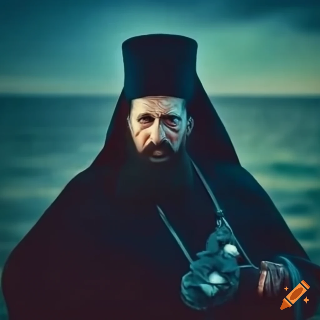 Orthodox monk participating in an ocean council