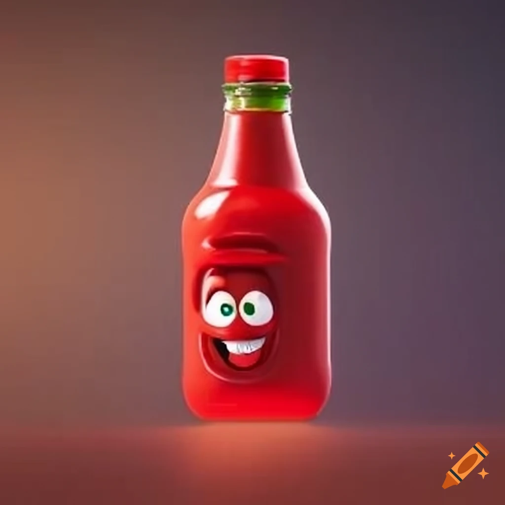 Ketchup bottles hosting a funny podcast on Craiyon