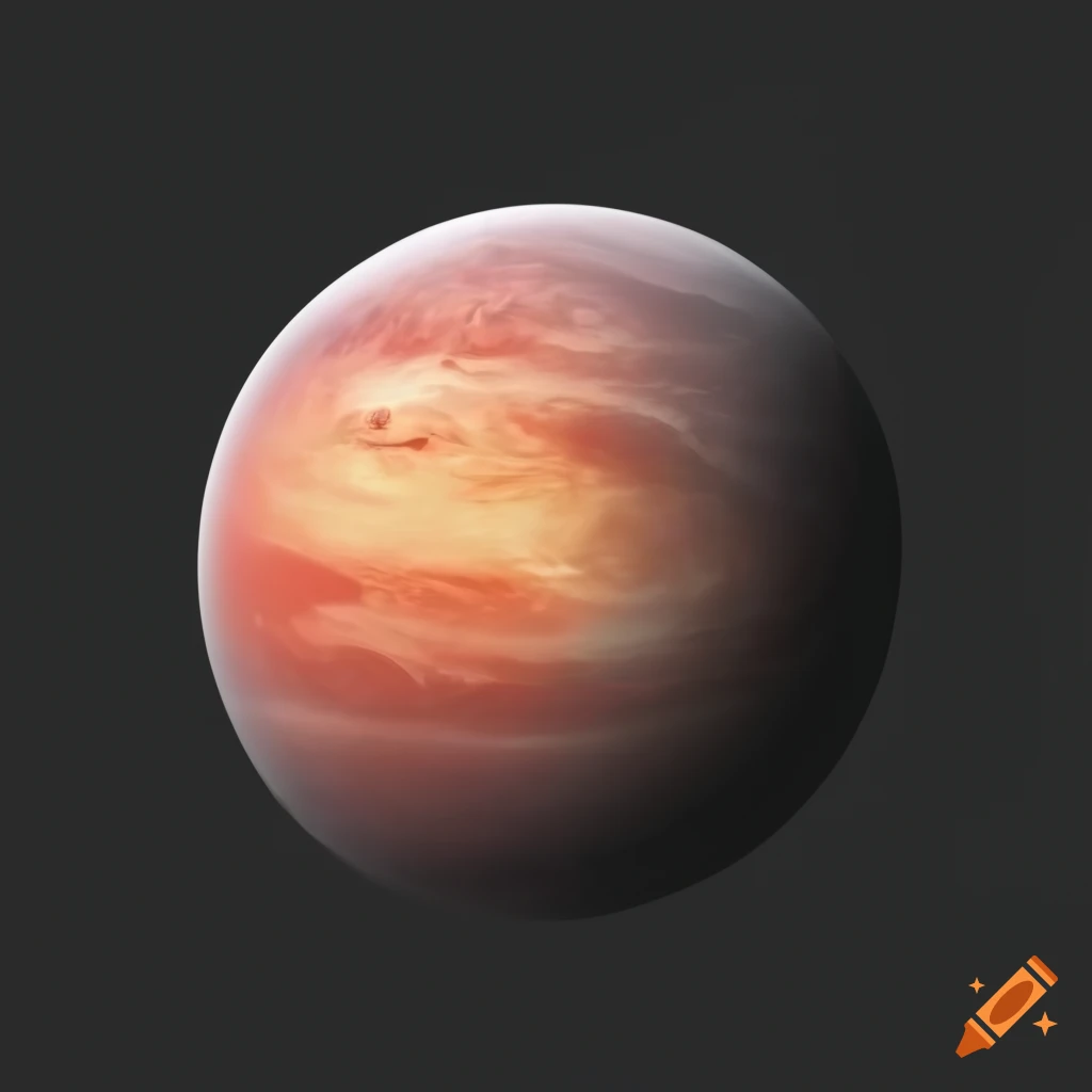 red terrestrial planet on black background