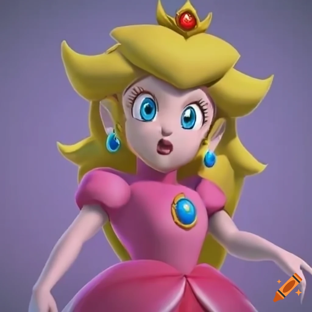 Link dancing in princess peach's ballgown on Craiyon