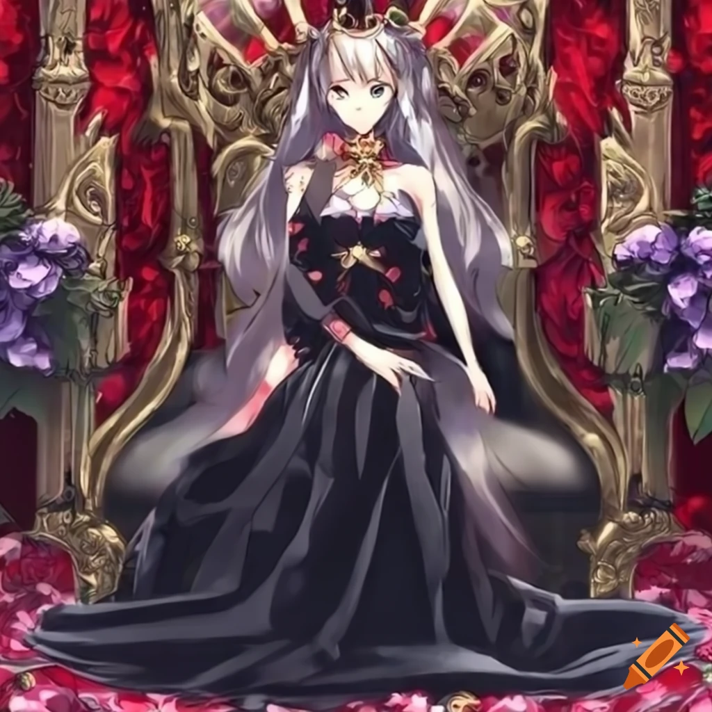 anime king and queen throne