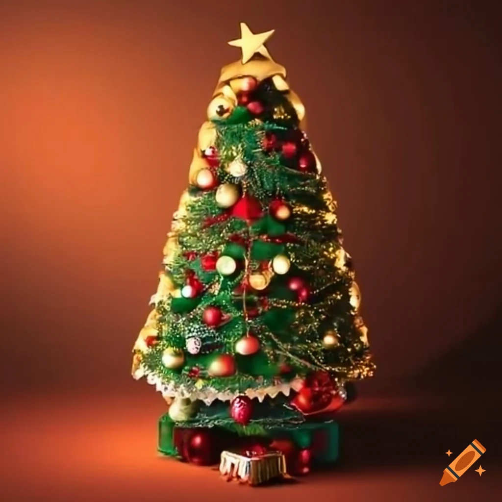 festive Christmas tree with ornaments
