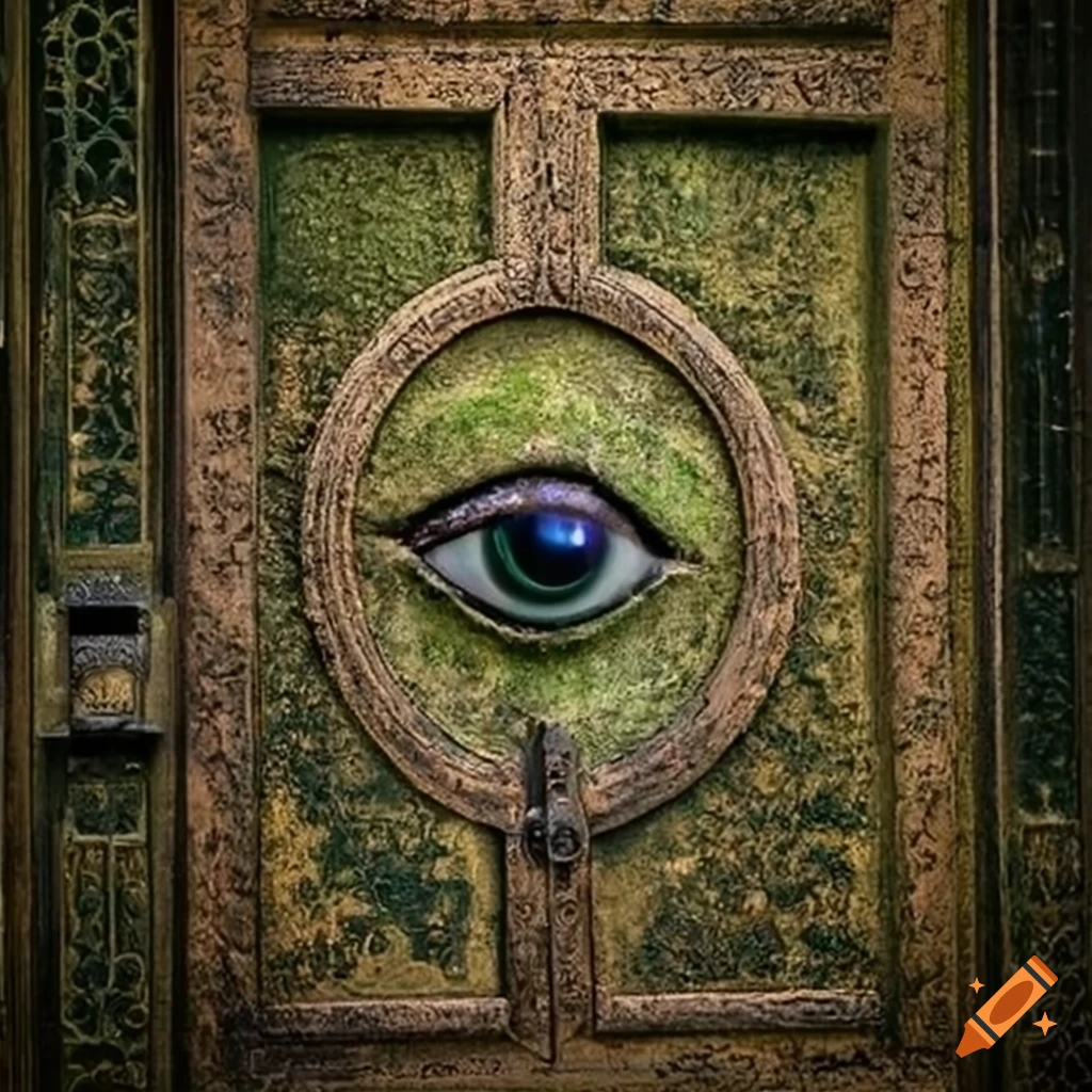 Engraved doors with the eye of god on Craiyon