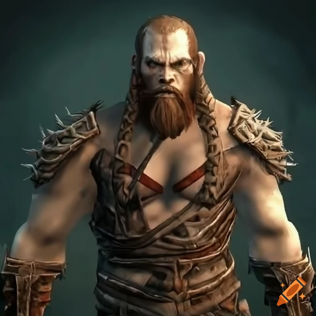 detailed illustration of a giant barbarian