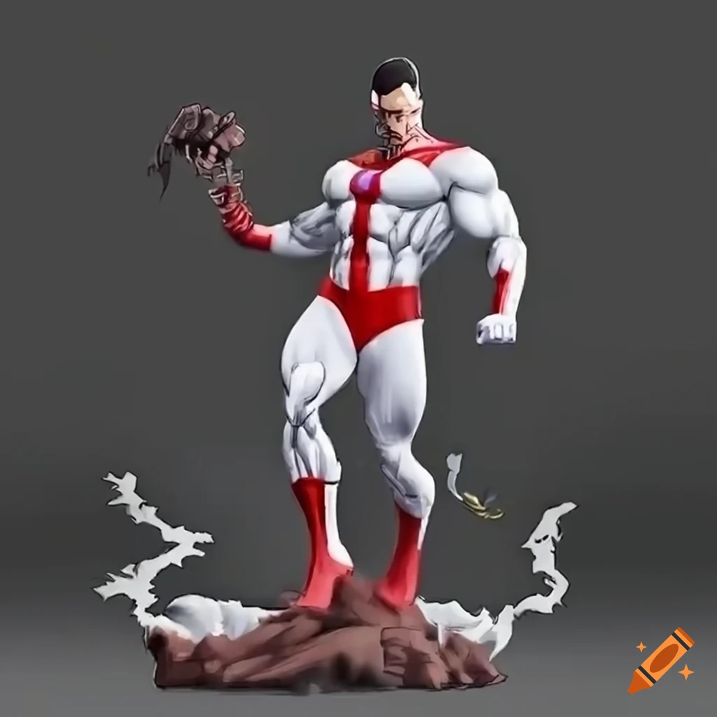 Omni man fighting Batman