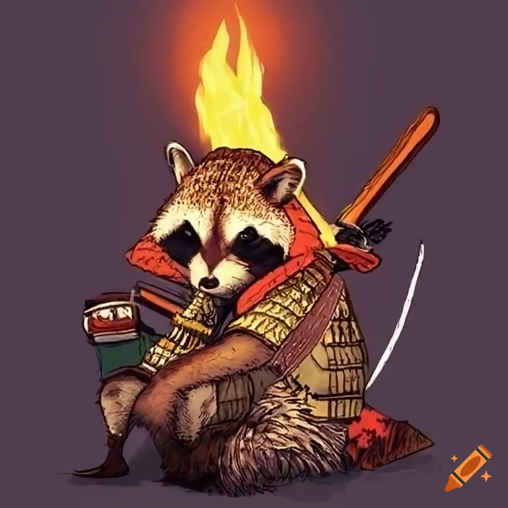 Rocket racoon on Craiyon
