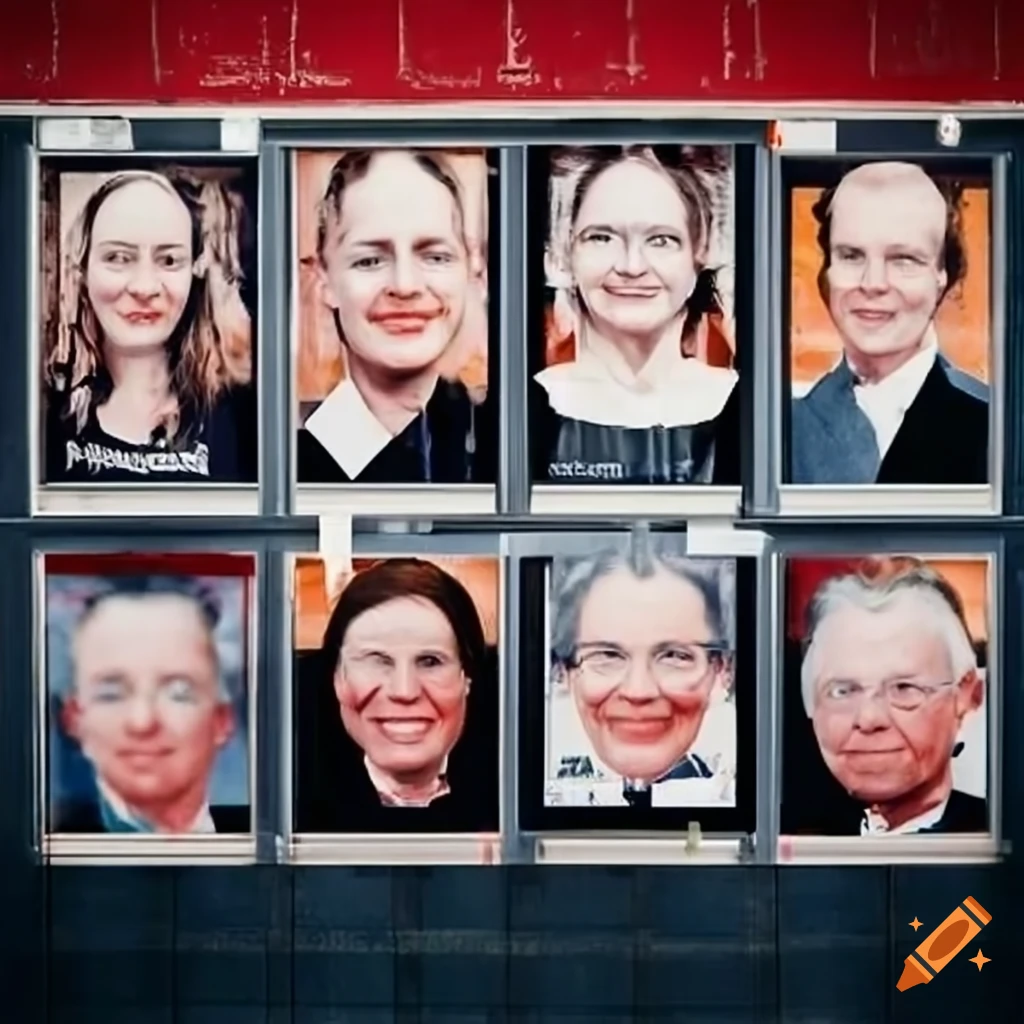 Dutch election posters on a wall