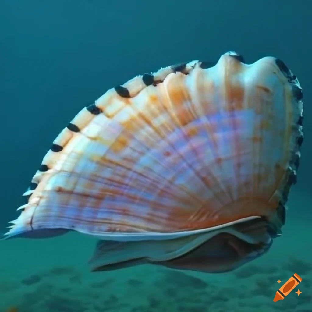 giant iridescent fantasy seashell
