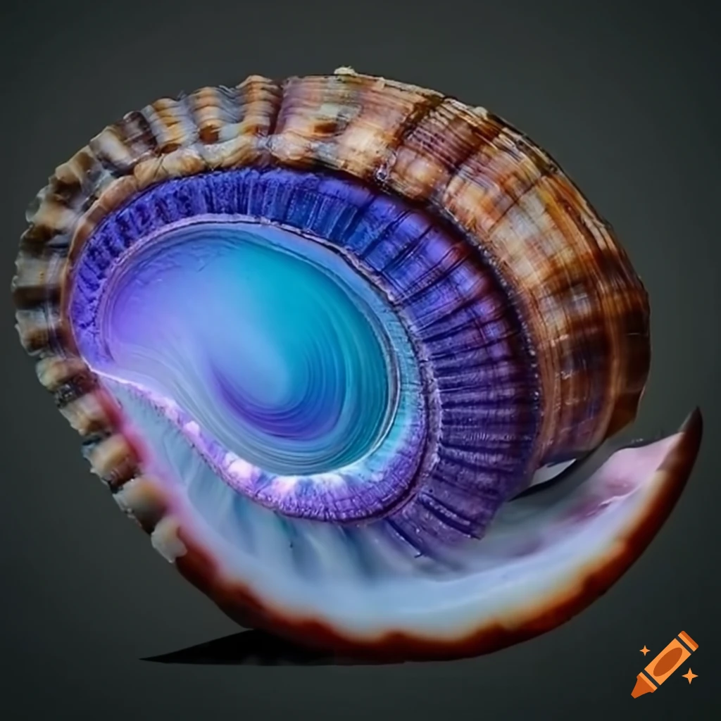 image of a giant iridescent seashell